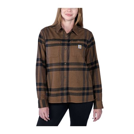 Dámksá Carhartt košile -105989 B11  RUGGED FLEX™ LOOSE FIT MIDWEIGHT FLANNEL LONG-SLEEVE PLAID SHIRT