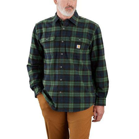 Košile carhartt - 106356 GH6 Loose Fit Heavyweight Flannel Long-Sleeve Plaid Shirt