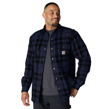 Zateplená Košile carhartt -107017 I26 Relaxed Fit Flannel Sherpa-Lined Shirt Jac