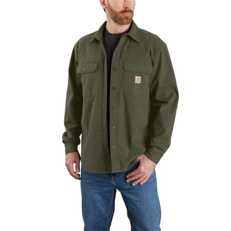 Zateplená Košile carhartt -105419 G72 Rugged Flex® Relaxed Fit Canvas Fleece-Lined Shirt Jac