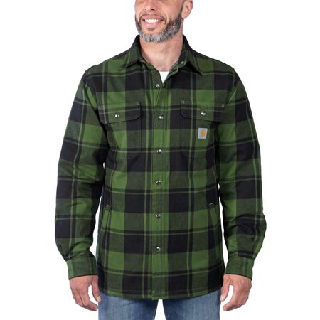 Zateplená Košile carhartt -105939 GD3  Relaxed Fit  Heavyweight Flannel Sherpa-Linned Shirt Jac