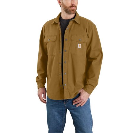 Zateplená Košile carhartt -105419 B33 Rugged Flex® Relaxed Fit Canvas Fleece-Lined Shirt Jac