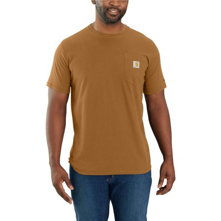 Carhartt triko -106652 BRN Carhartt Force™ Relaxed Fit Midweight Short-Sleeve Pocket T-Shirt