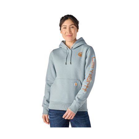Carhartt mikina damská -102791 HV7 Clarksburg Sleeve Logo hooded Sweatshirt