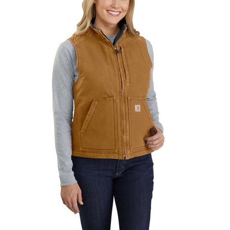 Dámská vesta Carhartt - 104224 211 Washed Duck Sherpa Lined Mock Neck Vest