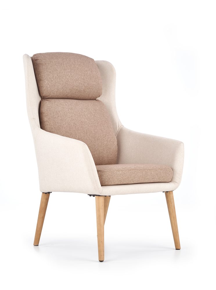 Halmar PURIO leisure chair, color: beige / brown