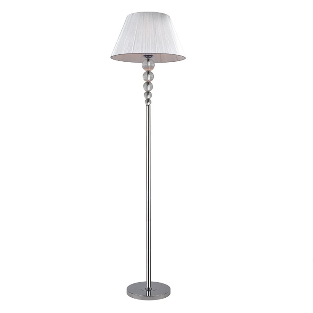 Stojací lampa, stříbrná, CINDA TYP 13