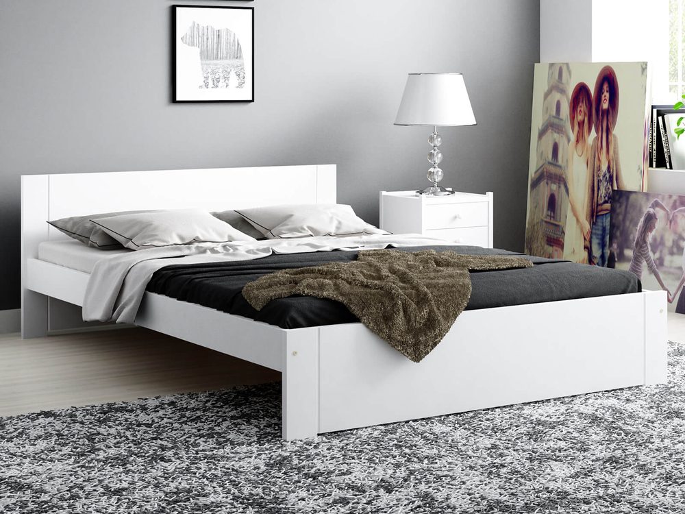 Levně Magnat Magnat Bílá postel Livia 140 x 200 cm