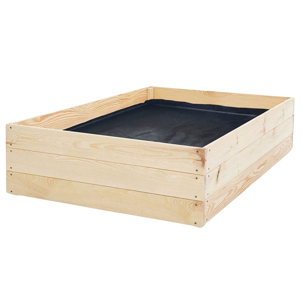 Vyvýšený dřevěný záhon 150×120×30 cm