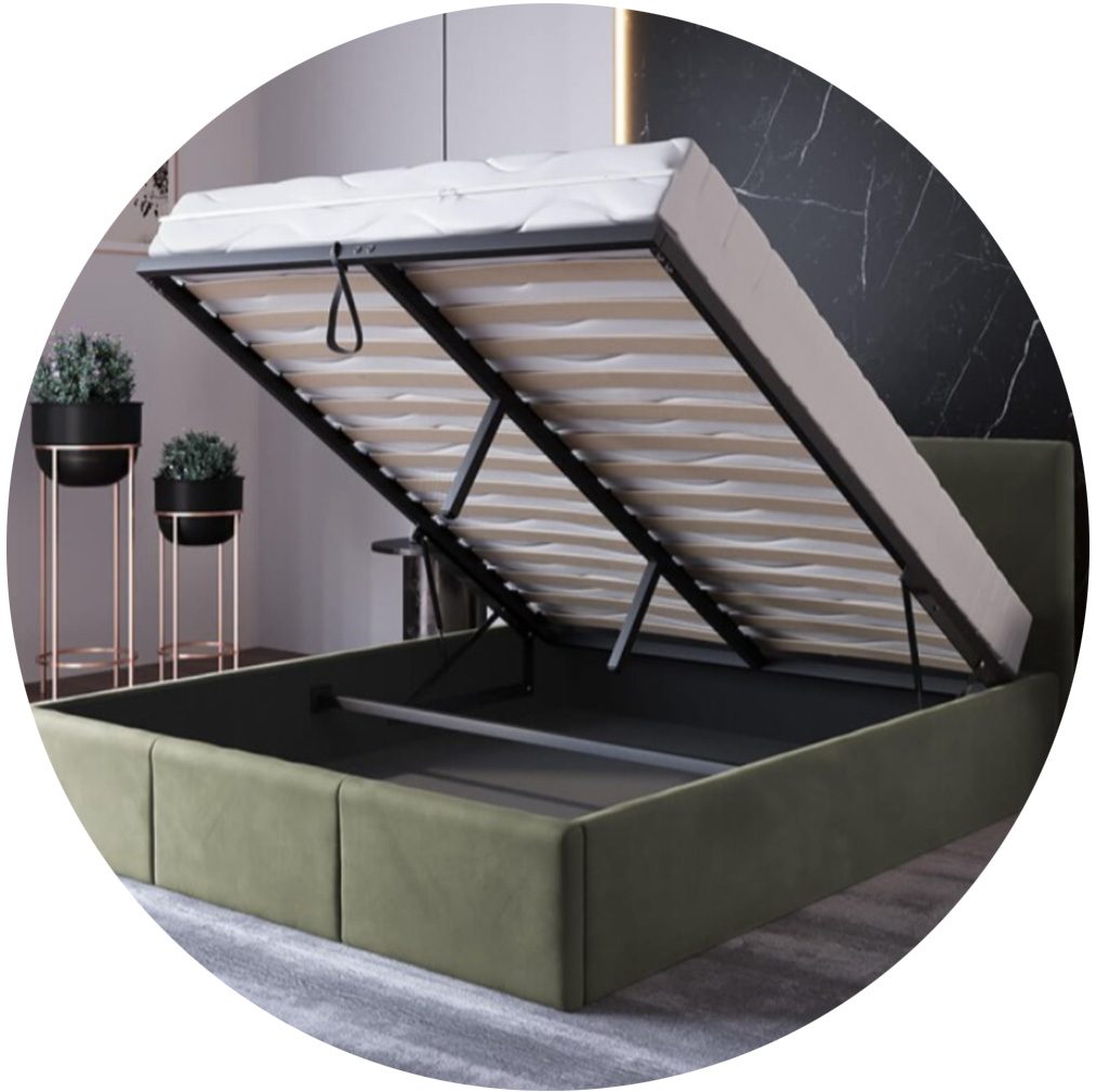 Čalouněná postel Modena 140 x 200 s výklopným roštem