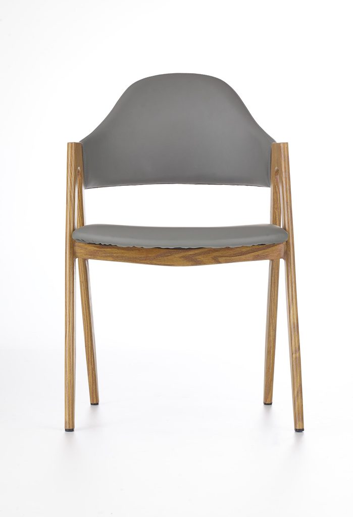 Designová jídelní židle K247 s šedou eko kůží - Halmar - www.maxi-postele.cz