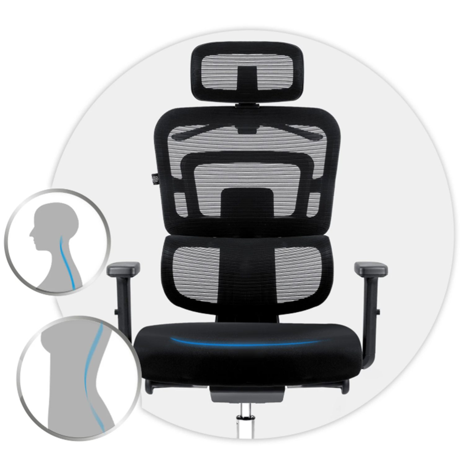 Kancelářská židle Nicea – pohodlné ergonomické provedení