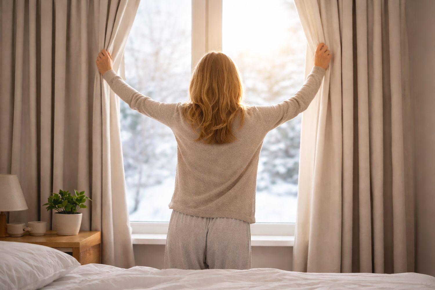 Přirozené světlo v ložnici pomáhá s ranním probuzením