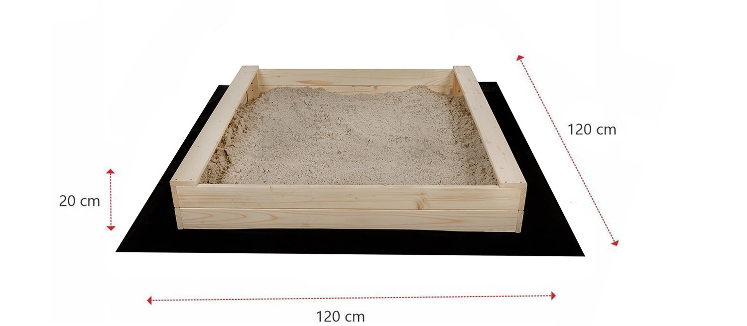 Dřevěné pískoviště Slim - 120 cm
