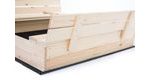 Dřevěné uzavíratelné pískoviště s lavičkami Sunny, surové - 140 cm