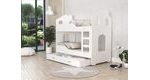 Patrová postel Domek Dominik s šuplíkem 160 x 80 cm + rošt ZDARMA