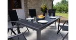 Zahradní set Ibiza se 6 židlemi a stolem 150 cm, antracit/černý