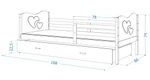 Dětská postel Max P 90x200 cm s úložným šuplíkem a bezpečnostní zábranou