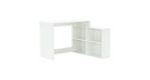 Rohový PC stolek, bílý, Korner