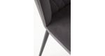 Sametová tmavě šedá jídelní židle K399