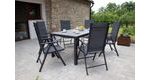 Zahradní set Ibiza se 6 židlemi a stolem 150 cm, antracit/šedý