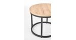 Kulatý stolek, dřevěný dekor