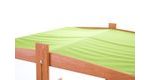 Dřevěné uzavíratelné pískoviště se stříškou Sandy, zelené - 140 cm