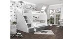 Dvoupatrová postel s úložným prostorem a schody Zuzia 90/120x200 cm + rošt ZDARMA