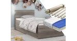 Vyvýšená postel Mary 90 x 200 cm + sendvičová matrace + rošt