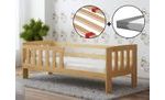 Set dřevěná dětská postel Ala 160x70 se zábranou+matrace + rošt ZDARMA