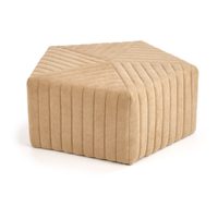 Béžový puf HEXA