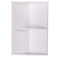 Závěsná rohová police, bílá, ATENE