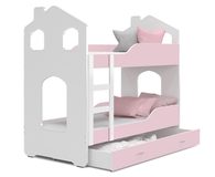 Patrová postel Domek Dominik s šuplíkem 160 x 80 cm + rošt ZDARMA