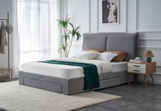 Čalouněná postel s šuplíky BECKY 160 x 200 cm