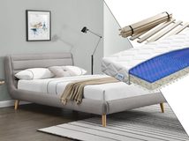 Čalouněná postel Elanda 140 x 200 cm s matrací a řoštem