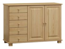 Masivní pěti šuplíková komoda s dvířky Classic NR38