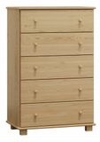 Masivní pěti šuplíková komoda Classic NR11