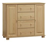 Masivní čtyř šuplíková komoda s dvířky Classic NR40