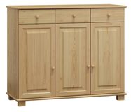 Masivní tří šuplíková komoda s dvířky Classic NR41