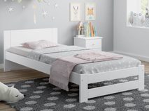 Bílá postel Millo 90 x 200 cm