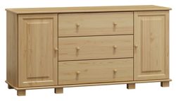 Masivní tří šuplíková komoda s dvířky Classic NR45