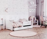 Dětská postel s úložným šuplíkem a zábranou Lili 80x160 cm + rošt ZDARMA