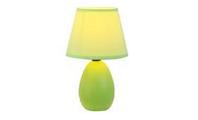 Keramická stolní lampa, zelená, QENNY 13