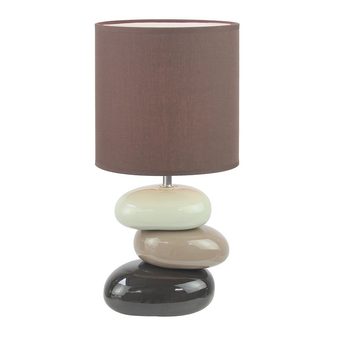 Keramická stolní lampa, kávová, QENNY 5