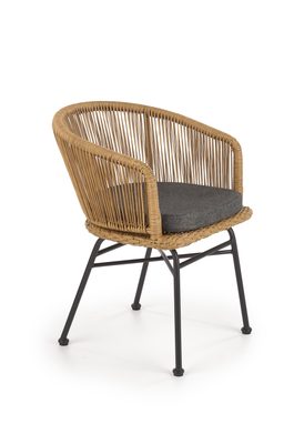 Židle K400 černá / přírodní / šedá