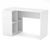 Rohový psací stůl s regálem Stivio - bílá matná