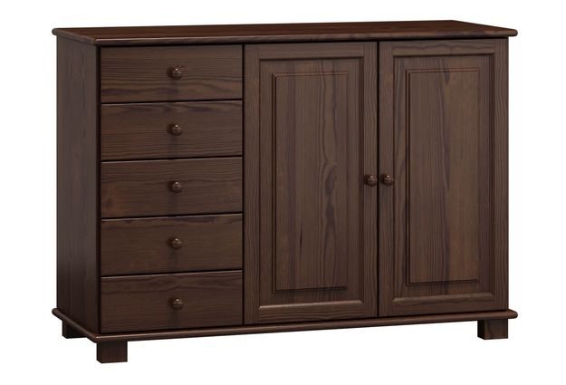 Masivní pěti šuplíková komoda s dvířky Classic NR38