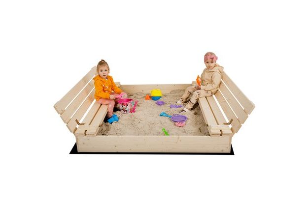 Dřevěné pískoviště Sunny 120 cm ze surového borovicového dřeva