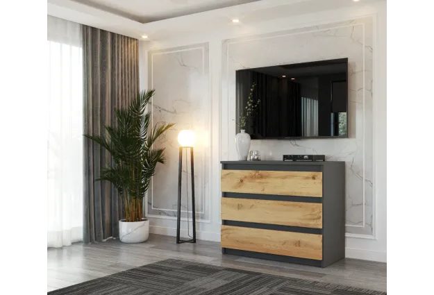 Šuplíková komoda Stivio 3 80 cm