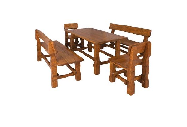 Zahradní set MO101, stůl + 2 židle + 2 lavice